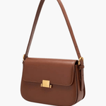 Structured Elegant Handbag – Designer - Inspired Crossbody with Luxe Finish - in Dark Brown | Arvea Bags