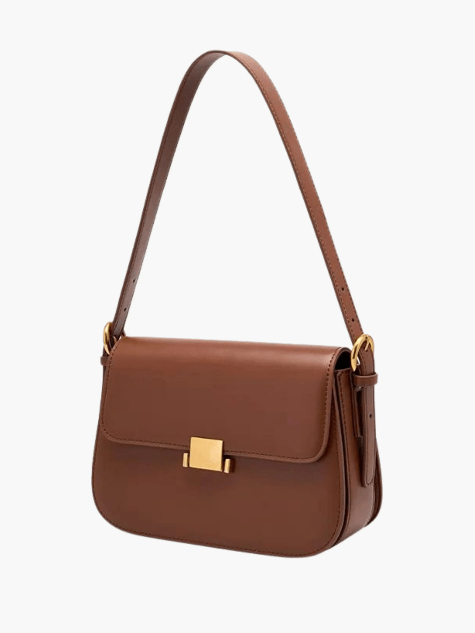 Structured Elegant Handbag – Designer - Inspired Crossbody with Luxe Finish - in Dark Brown | Arvea Bags
