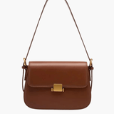 Structured Elegant Handbag – Designer - Inspired Crossbody with Luxe Finish - in Dark Brown | Arvea Bags