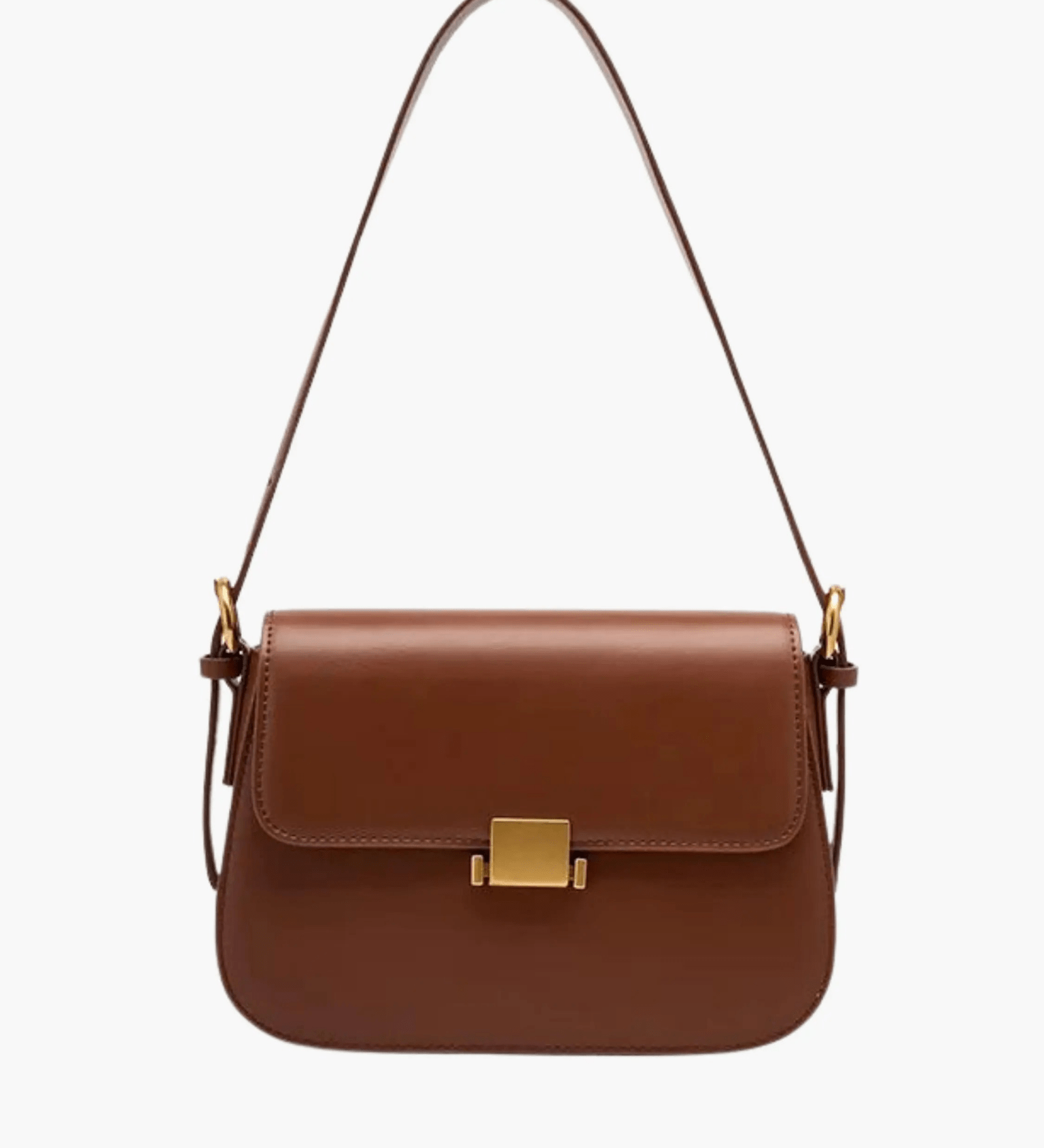Structured Elegant Handbag – Designer - Inspired Crossbody with Luxe Finish - in Dark Brown | Arvea Bags