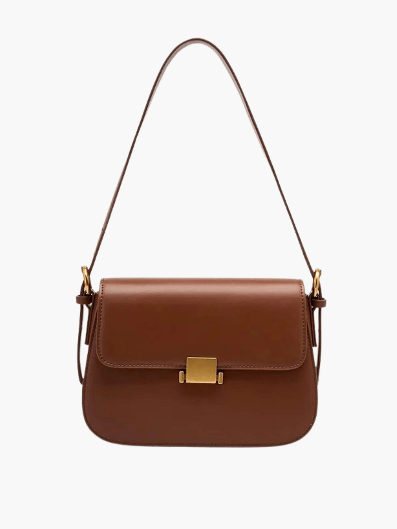 Structured Elegant Handbag – Designer - Inspired Crossbody with Luxe Finish - in Dark Brown | Arvea Bags