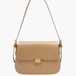 Structured Elegant Handbag – Designer - Inspired Crossbody with Luxe Finish - in Light Brown | Arvea Bags