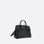 Structured Handbag with Top Handle and Detachable Strap – Compact Everyday Bag - in Black | Arvea Bags