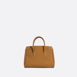 Structured Handbag with Top Handle and Detachable Strap – Compact Everyday Bag - in Camel | Arvea Bags