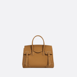 Structured Handbag with Top Handle and Detachable Strap – Compact Everyday Bag - in Camel | Arvea Bags