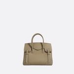 Structured Handbag with Top Handle and Detachable Strap – Compact Everyday Bag - in Khaki | Arvea Bags