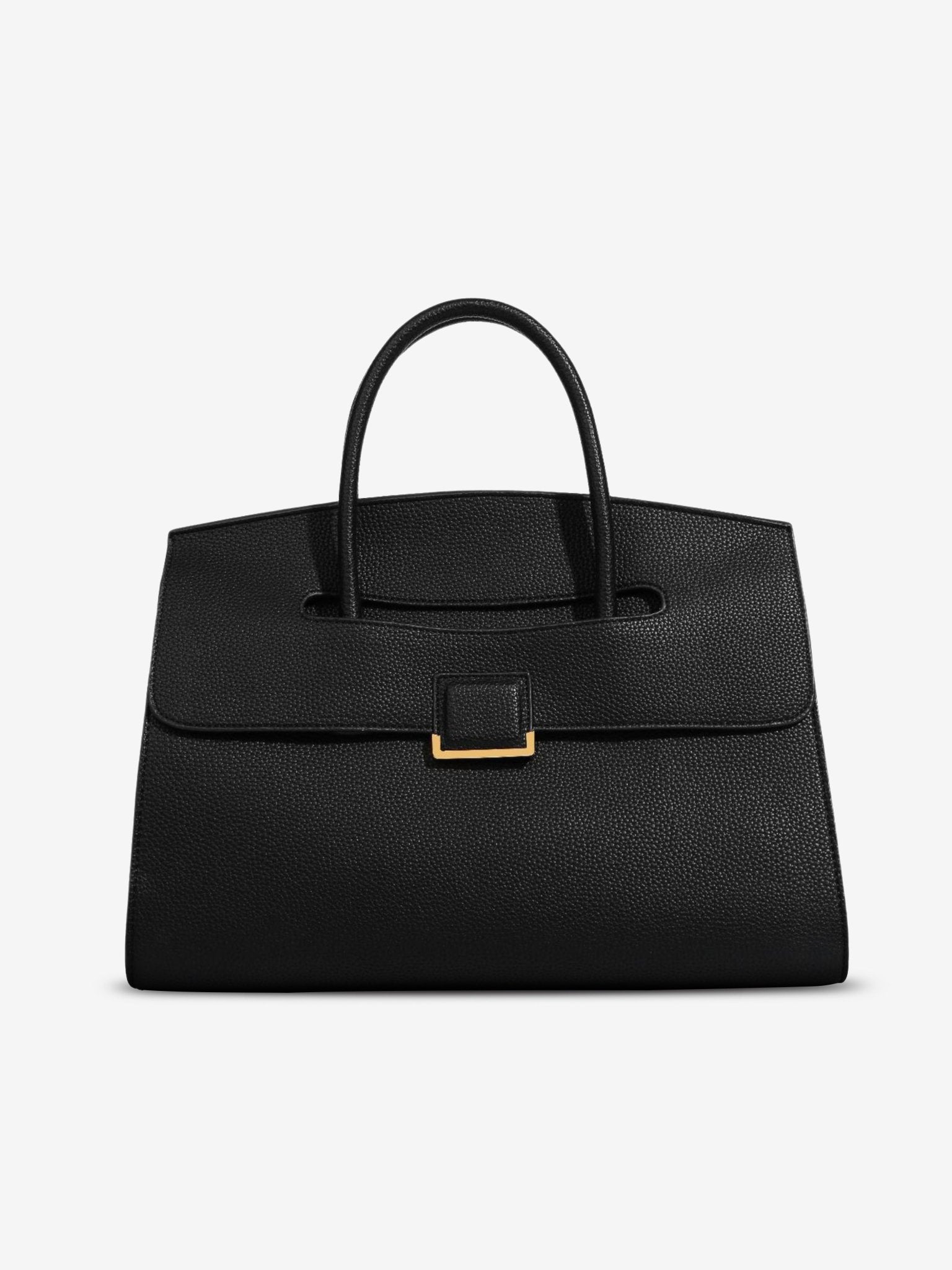 Structured Leather Satchel Bag for Women – Classic & Elegant - in Black | Arvea Bags