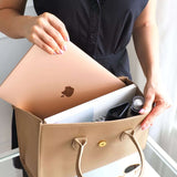 Structured Leather Satchel Bag for Women – Classic & Elegant - in Khaki | Arvea Bags