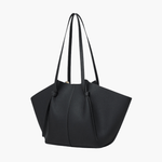 Structured Vegan Leather Tote – Sleek Everyday Shoulder Bag with Clean Lines - in Black | Arvea Bags