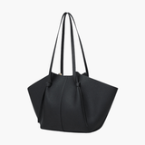 Structured Vegan Leather Tote – Sleek Everyday Shoulder Bag with Clean Lines - in Black | Arvea Bags