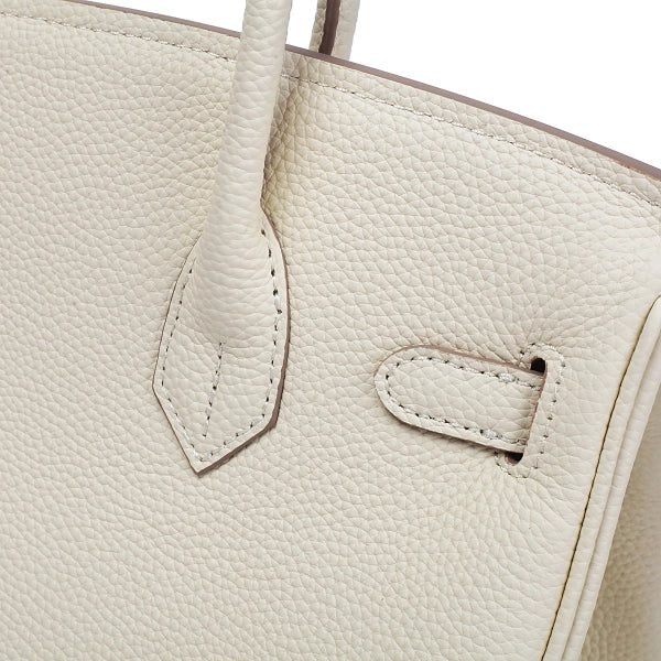 Structured White Leather Purse – Genuine Leather Tote with Gold Lock & Removable Strap - in White | Arvea Bags
