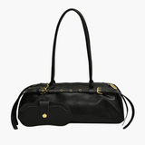 Sylvaris | Black Leather Shoulder Bag – Sleek & Sophisticated - in Black | Arvea Bags
