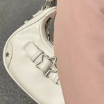 Sylvienne | Luxe White Star - Embellished Shoulder Bag – Playful & Chic - in Light Beige | Arvea Bags