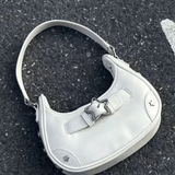 Sylvienne | Luxe White Star - Embellished Shoulder Bag – Playful & Chic - in Light Beige | Arvea Bags