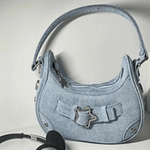 Sylvienne | Luxe White Star - Embellished Shoulder Bag – Playful & Chic - in Teal | Arvea Bags