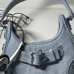 Sylvienne | Luxe White Star - Embellished Shoulder Bag – Playful & Chic - in Teal | Arvea Bags