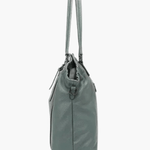 Talyssia | Luxe Slate Blue Leather Tote Bag – Chic & Functional - in Black | Arvea Bags