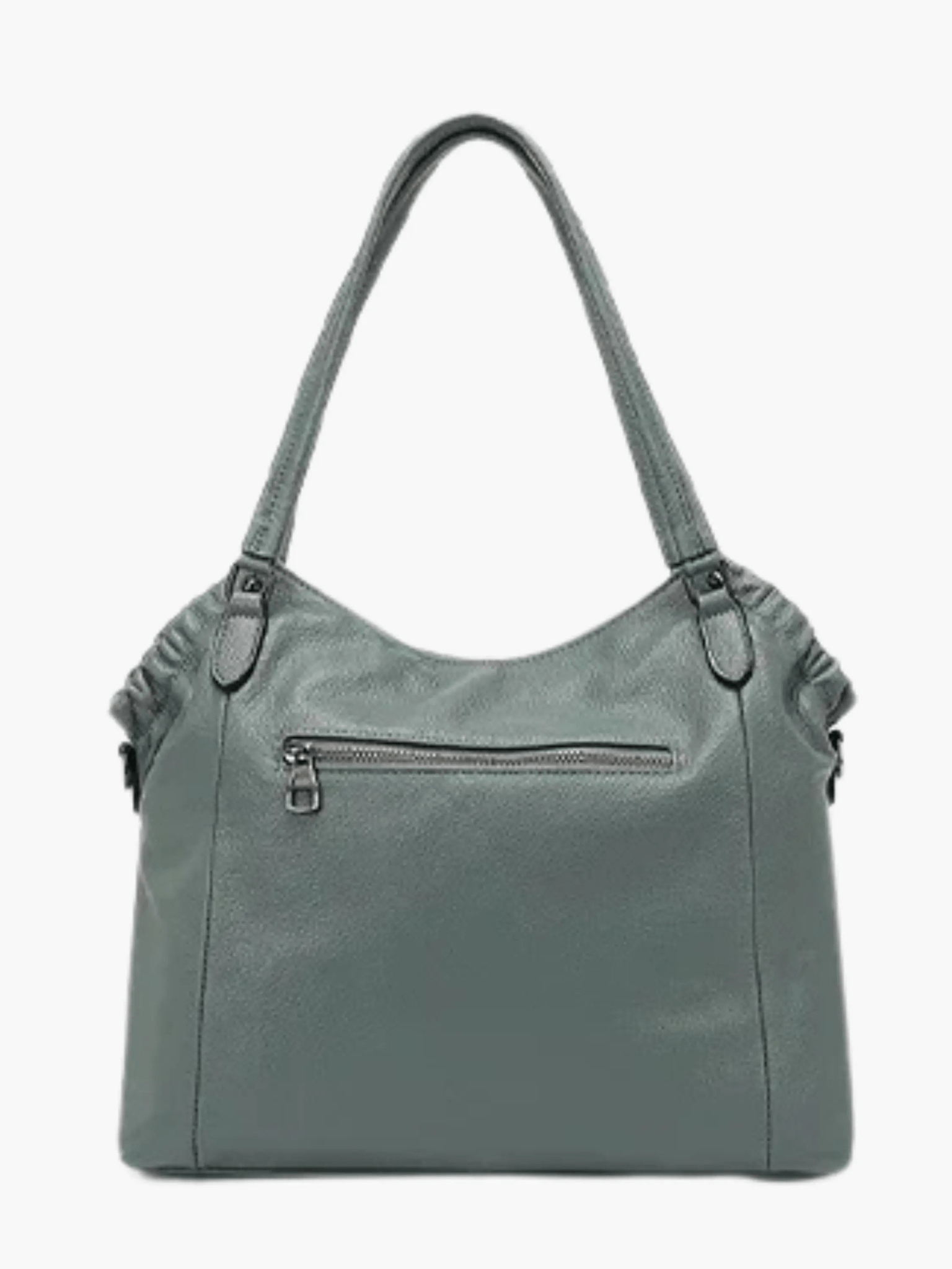Talyssia | Luxe Slate Blue Leather Tote Bag – Chic & Functional - in Black | Arvea Bags