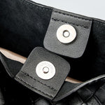 Tauriel | Black Woven Leather Crossbody Bag – Sleek & Timeless Design - in Black | Arvea Bags