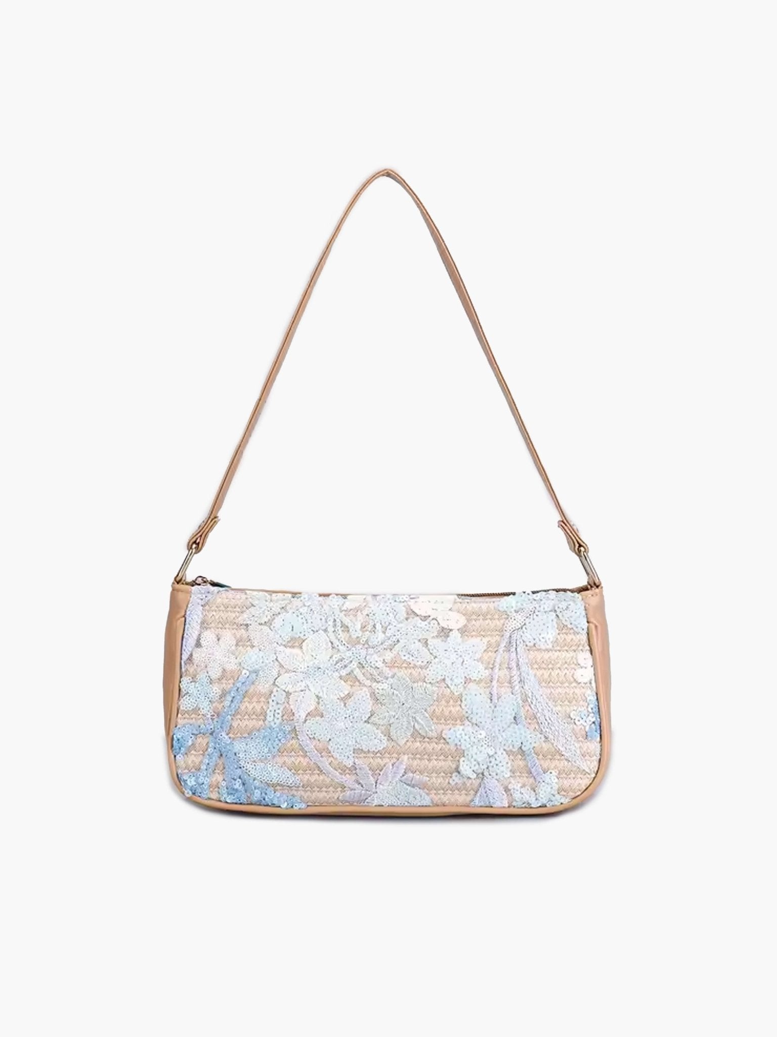 Taylor Sequin Bag – Sparkling Evening Handbag with Sleek Handle - in Blue | Arvea Bags