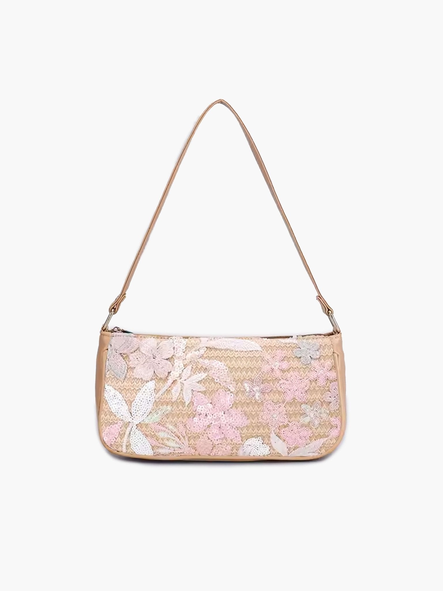 Taylor Sequin Bag – Sparkling Evening Handbag with Sleek Handle - in Pink | Arvea Bags