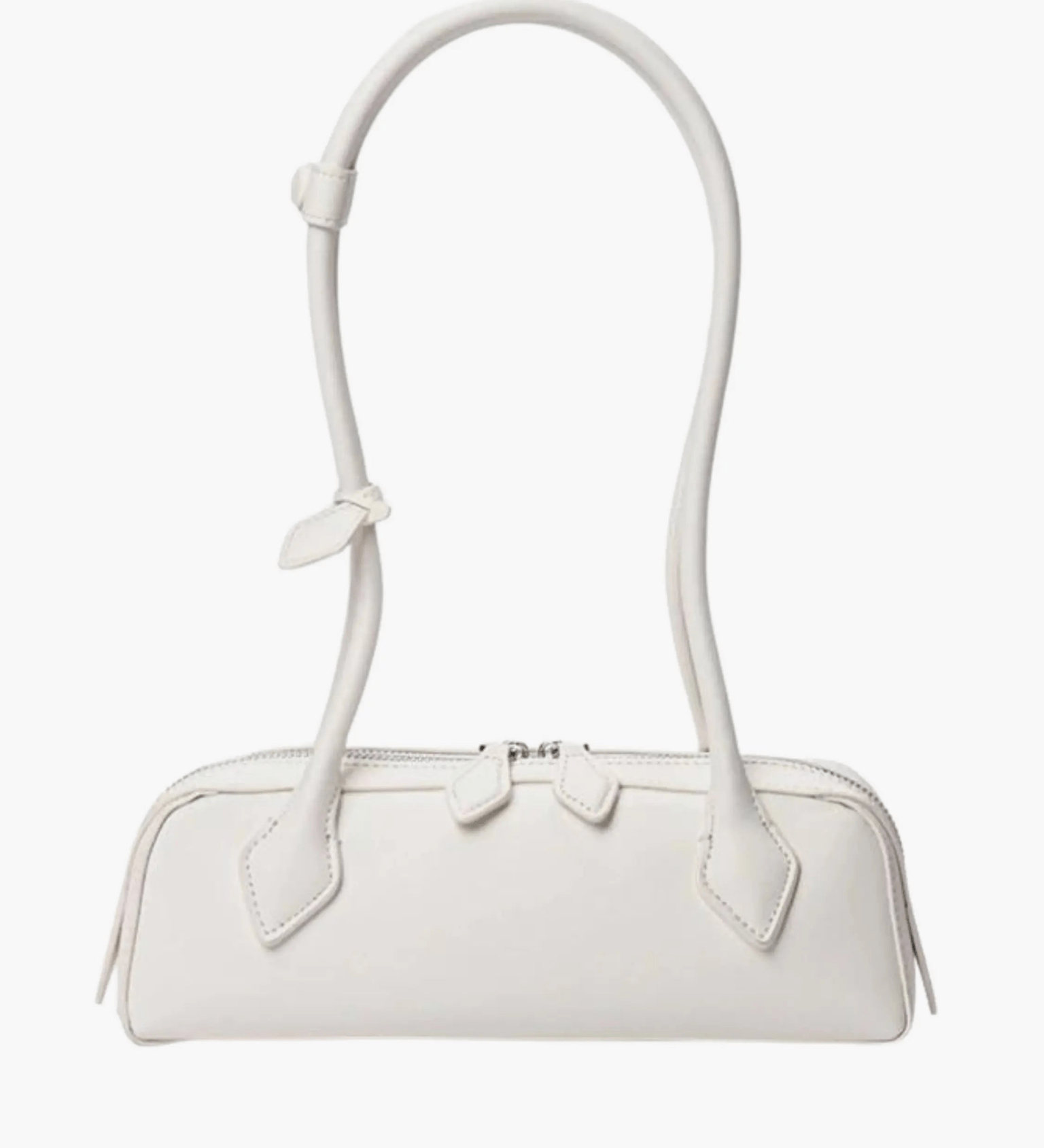 Tessaria | White Leather Shoulder Bag – Elegant & Minimalist - in Cream | Arvea Bags