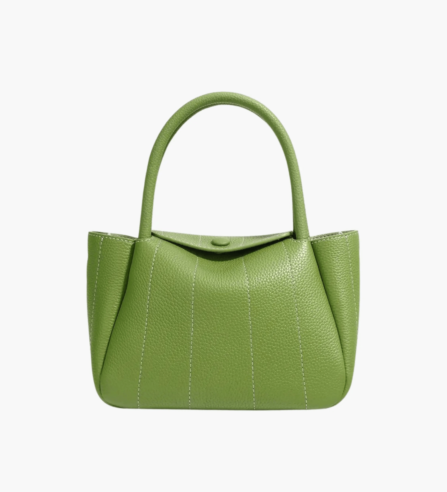 Tessoria | Green Pebbled Leather Tote – Bold & Elegant - in Green | Arvea Bags