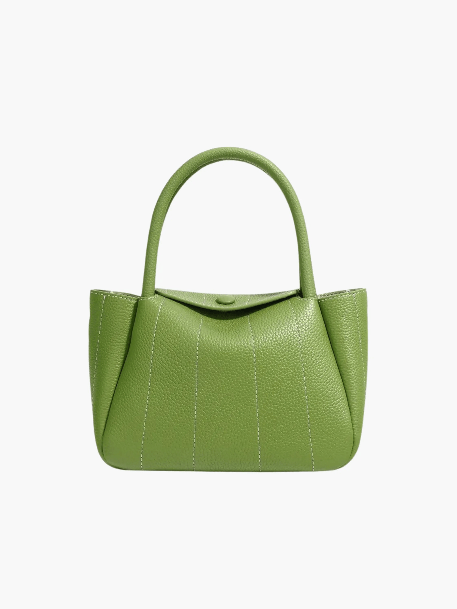 Tessoria | Green Pebbled Leather Tote – Bold & Elegant - in Green | Arvea Bags