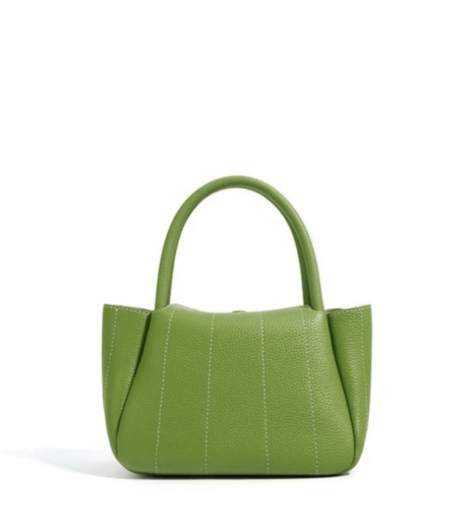 Tessoria | Green Pebbled Leather Tote – Bold & Elegant - in Green | Arvea Bags