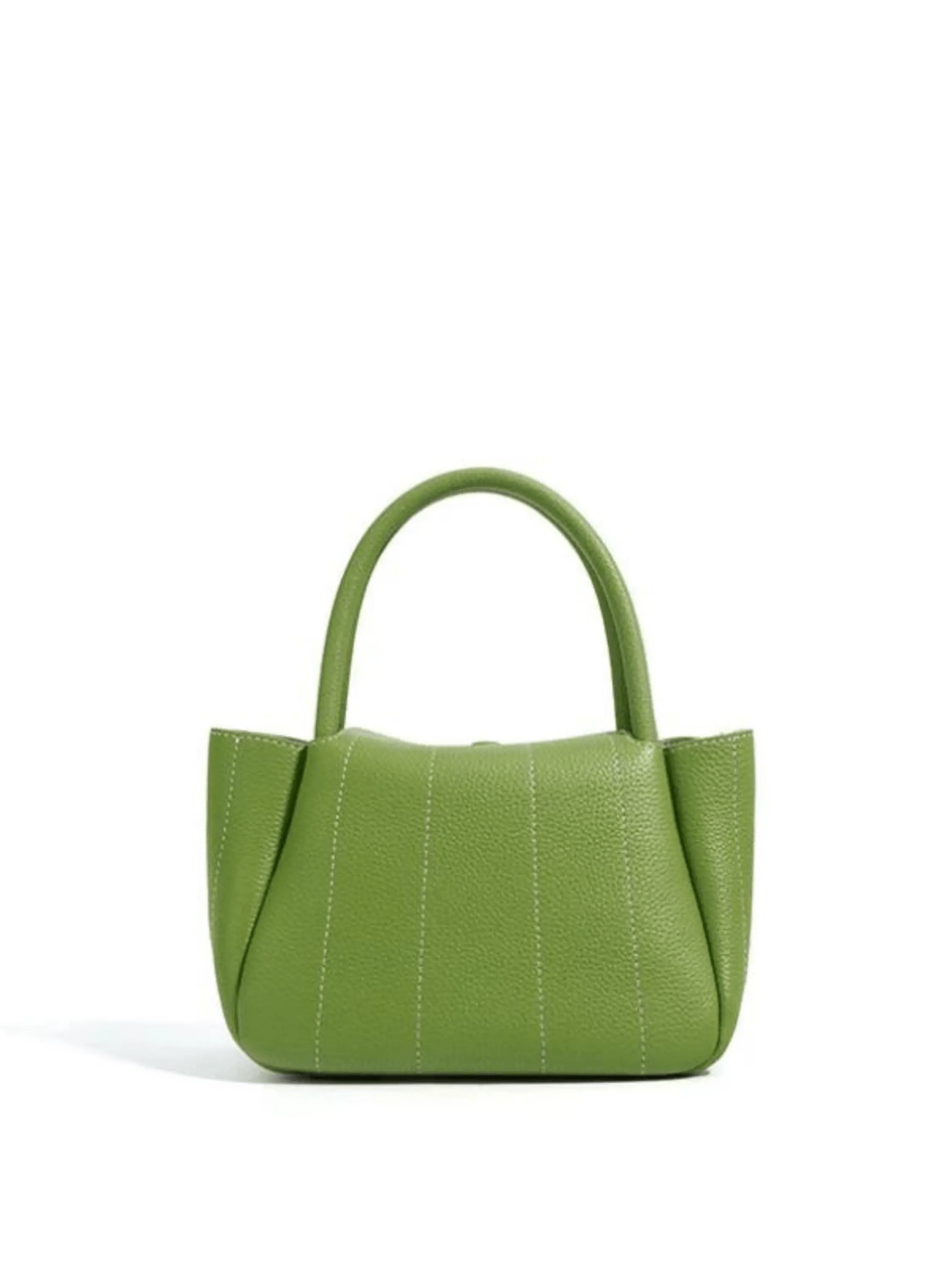 Tessoria | Green Pebbled Leather Tote – Bold & Elegant - in Green | Arvea Bags