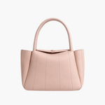 Tessoria | Green Pebbled Leather Tote – Bold & Elegant - in Light Pink | Arvea Bags