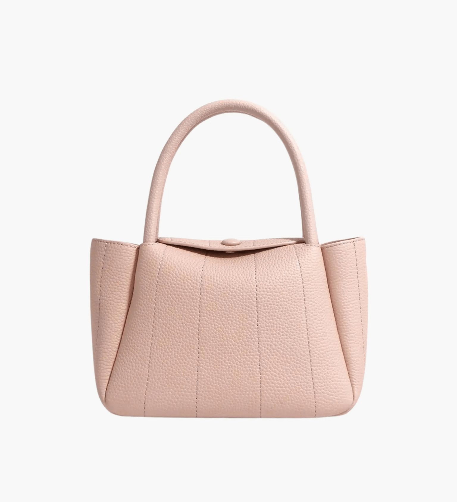 Tessoria | Green Pebbled Leather Tote – Bold & Elegant - in Light Pink | Arvea Bags