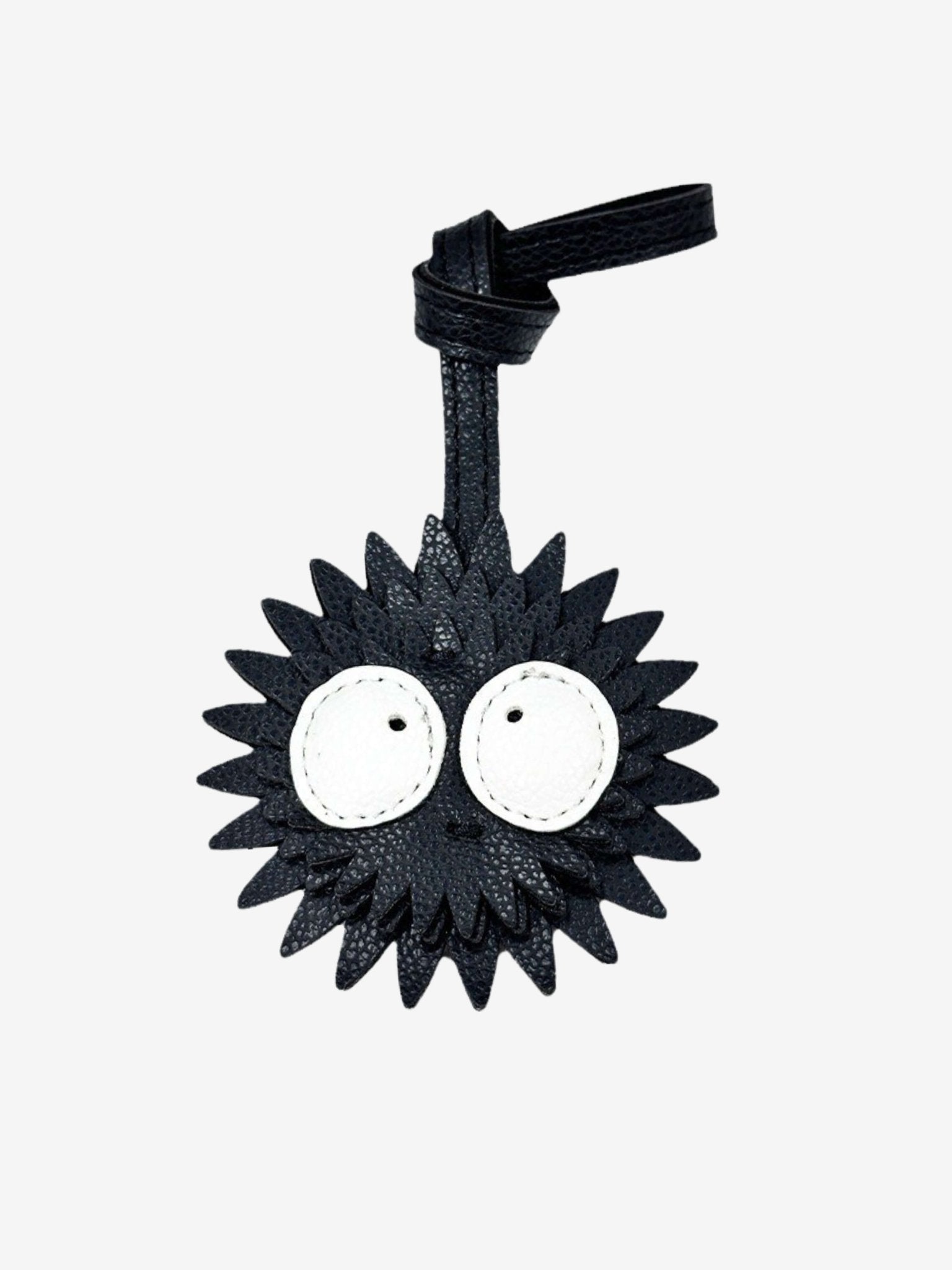 Thaloria | Spiky Black Leather Bag Charm – Playful, Edgy & Unique - in Black | Arvea Bags