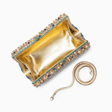 Thessira | Exquisite Jeweled Evening Clutch – Luxurious & Statement - Making Design - in Gold | Arvea Bags