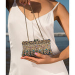 Thessira | Exquisite Jeweled Evening Clutch – Luxurious & Statement - Making Design - in Gold | Arvea Bags