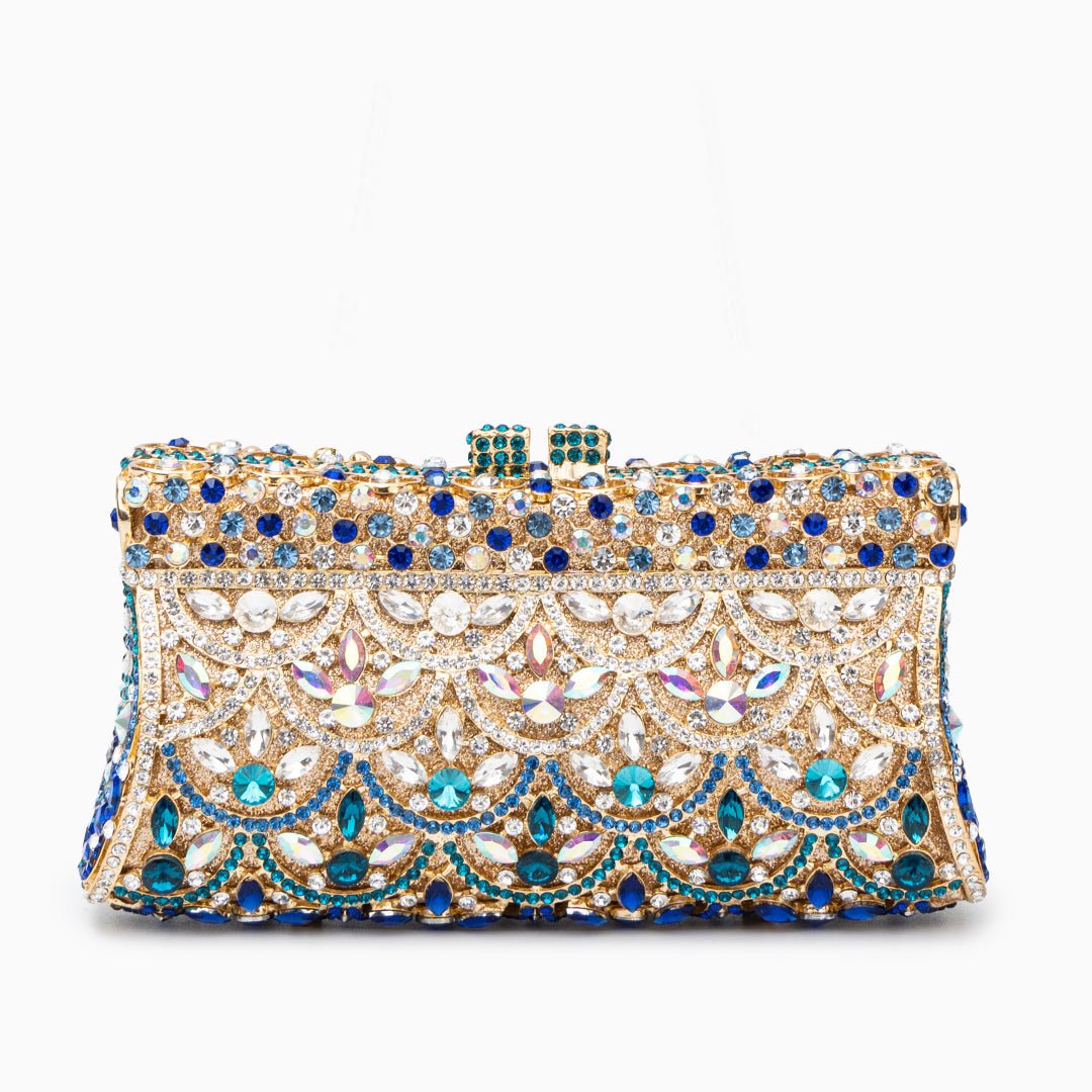 Thessira | Exquisite Jeweled Evening Clutch – Luxurious & Statement - Making Design - in Gold | Arvea Bags