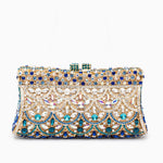 Thessira | Exquisite Jeweled Evening Clutch – Luxurious & Statement - Making Design - in Gold | Arvea Bags