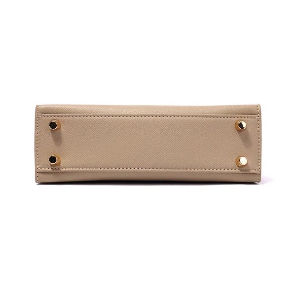 Timeless Trapeze Satchel – Compact Luxury Bag with Top Handle & Lock - in Taupe | Arvea Bags