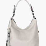 Tivanya | Luxe Red Leather Hobo Bag – Bold & Sophisticated - in Beige | Arvea Bags