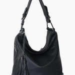 Tivanya | Luxe Red Leather Hobo Bag – Bold & Sophisticated - in Black | Arvea Bags
