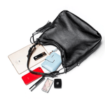 Tivanya | Luxe Red Leather Hobo Bag – Bold & Sophisticated - in Black | Arvea Bags