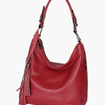Tivanya | Luxe Red Leather Hobo Bag – Bold & Sophisticated - in Black | Arvea Bags