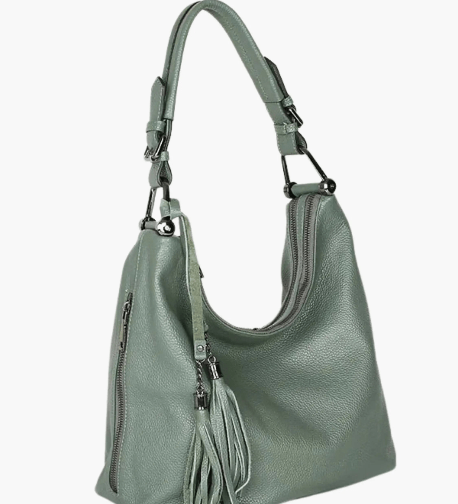 Tivanya | Luxe Red Leather Hobo Bag – Bold & Sophisticated - in Green | Arvea Bags