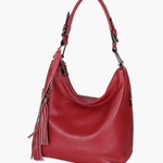 Tivanya | Luxe Red Leather Hobo Bag – Bold & Sophisticated - in Red | Arvea Bags