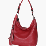Tivanya | Luxe Red Leather Hobo Bag – Bold & Sophisticated - in Red | Arvea Bags