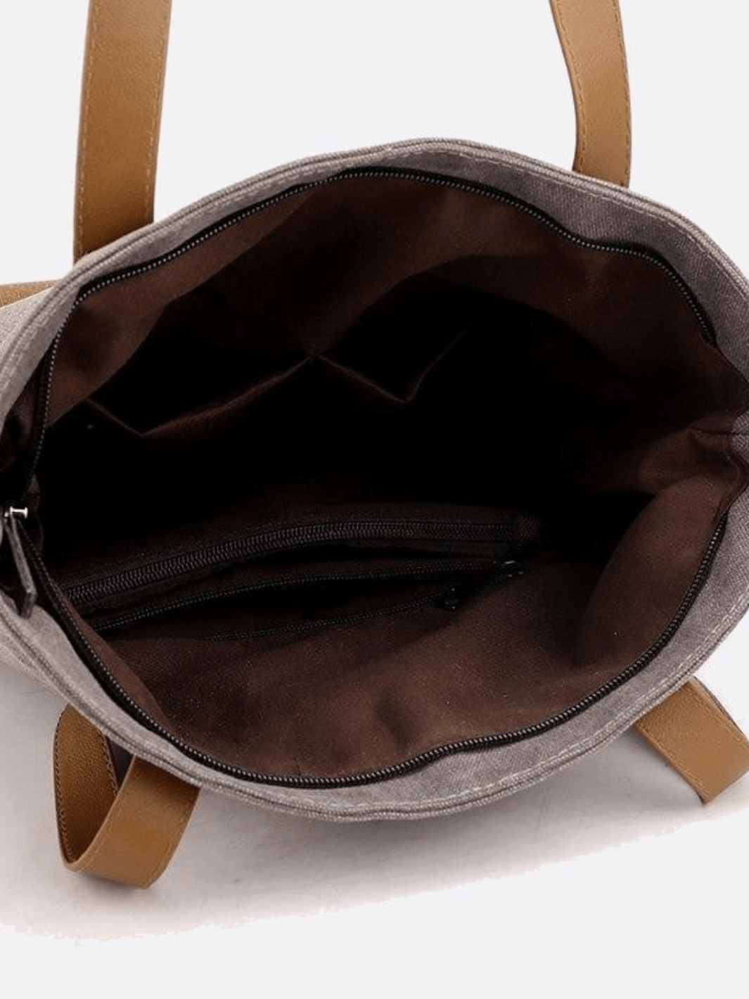 Two - Tone Canvas Tote Bag for Women – Minimalist Everyday Carry - in Gray | Arvea Bags