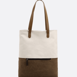 Two - Tone Canvas Tote Bag for Women – Minimalist Everyday Carry - in Gray | Arvea Bags