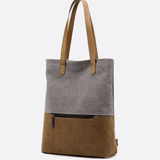 Two - Tone Canvas Tote Bag for Women – Minimalist Everyday Carry - in Off White | Arvea Bags