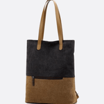 Two - Tone Canvas Tote Bag for Women – Minimalist Everyday Carry - in Off White | Arvea Bags