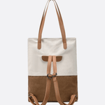 Two - Tone Canvas Tote Bag for Women – Minimalist Everyday Carry - in Off White | Arvea Bags